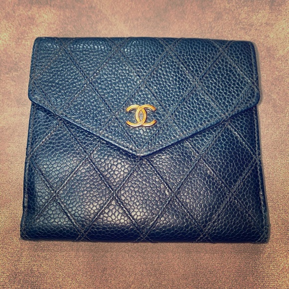 CHANEL Handbags - Chanel caviar quilted double sided wallet